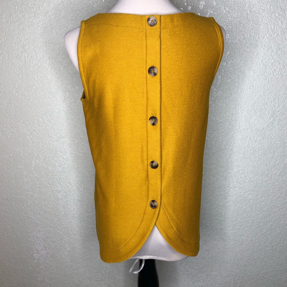 LOFT Button Down Back Mustard Top Size XS